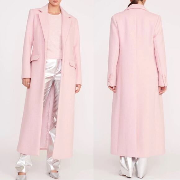 NEW NWT STAUD Sanza Coat in Pink Sorbet - Picture 1 of 7
